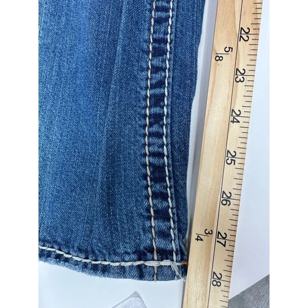 Rock Revival Amy Capri Jeans Sz 25 Medium Wash Stretch Denim Cropped 28” Inseam